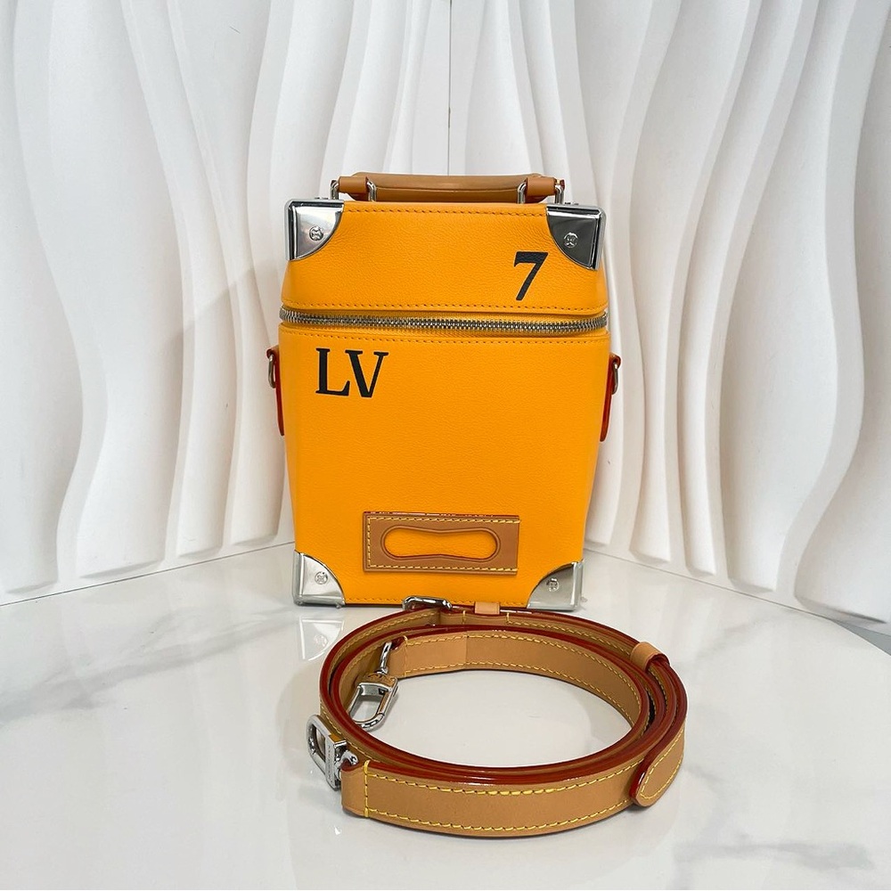 Louis Vuitton Yellow Leather Petite Malle Souple Bag